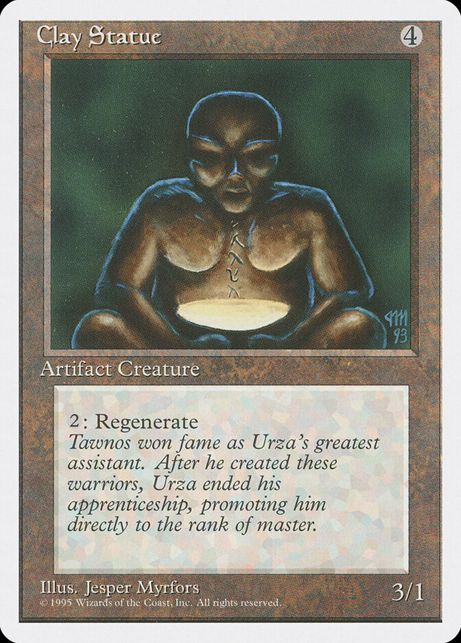 Clay Statue card front