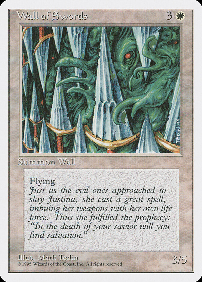 Wall of Swords card front