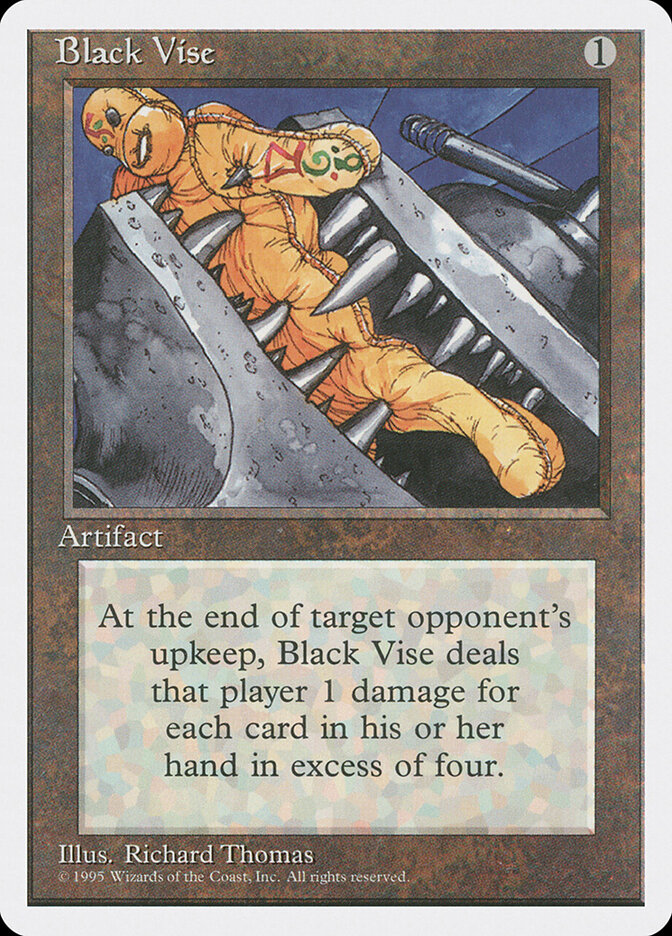 Black Vise card front