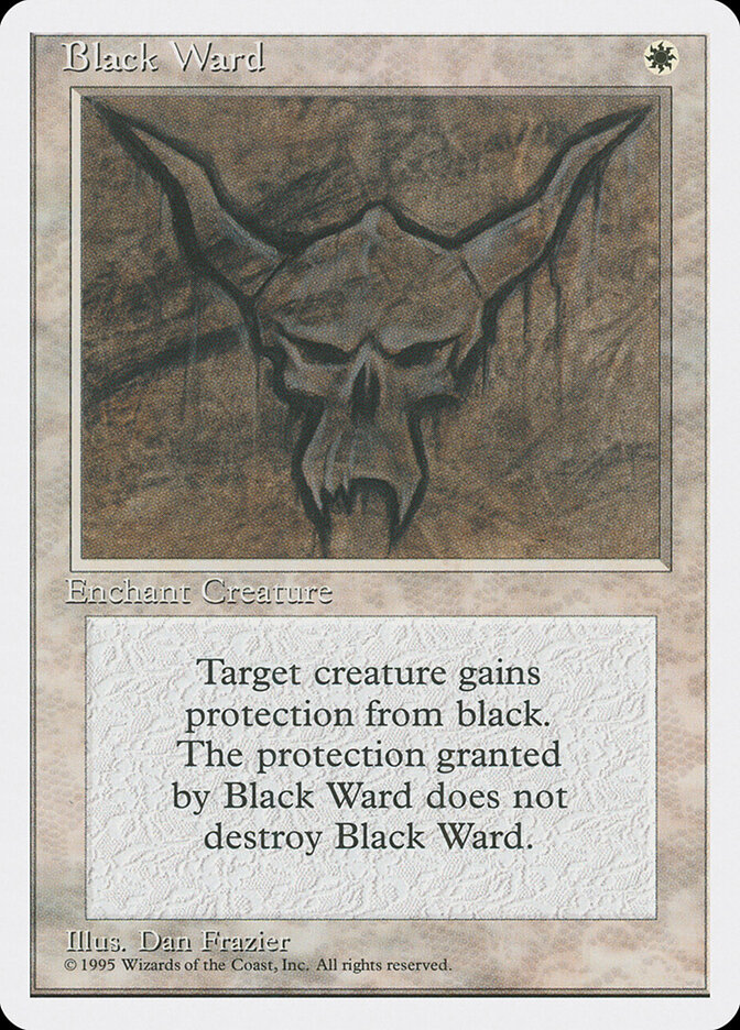 Black Ward card front