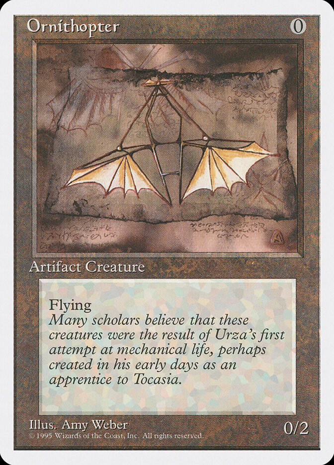 Ornithopter card front