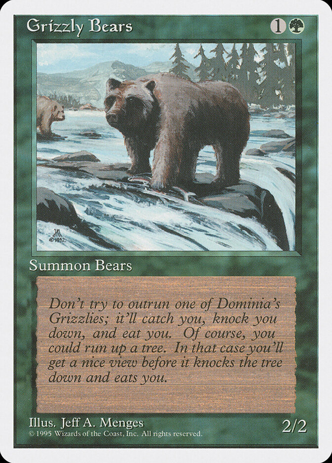 Grizzly Bears card front