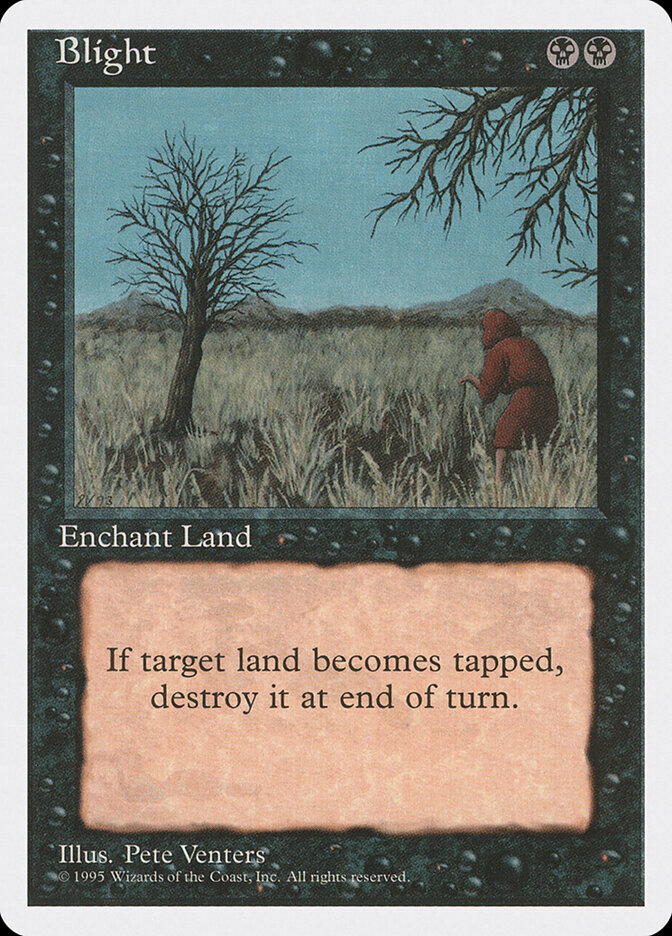 Blight card front