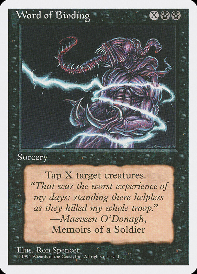 Word of Binding card front