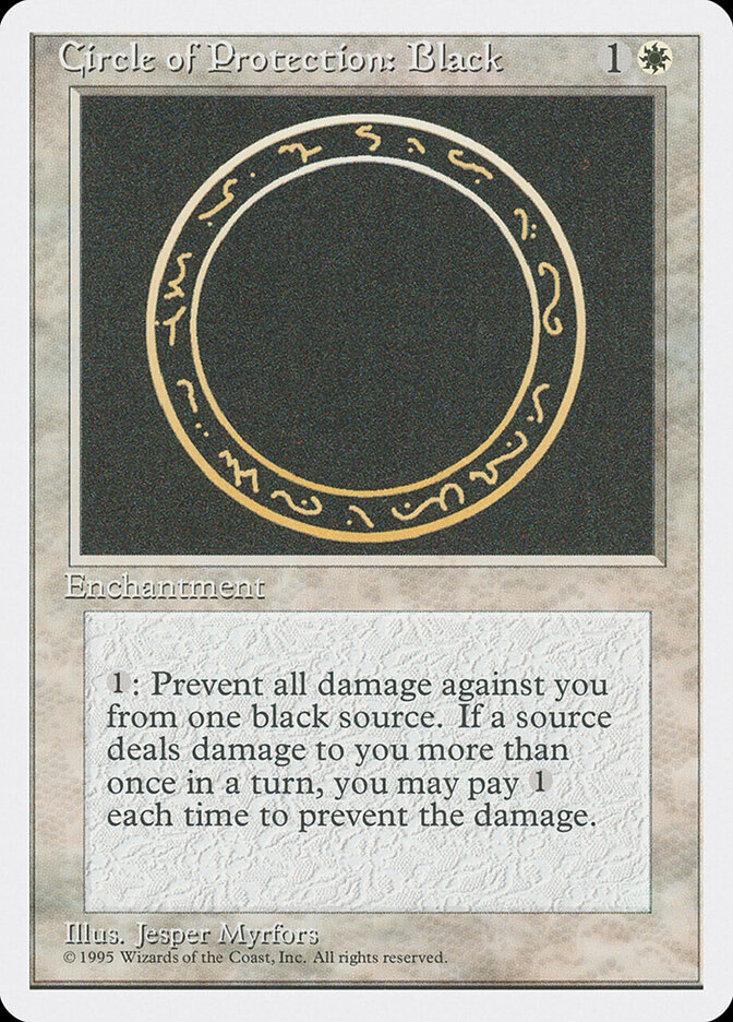 Circle of Protection: Black card front