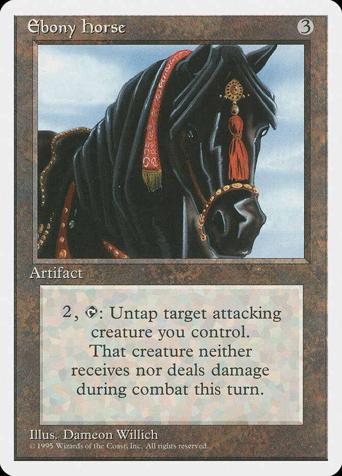 Ebony Horse card front