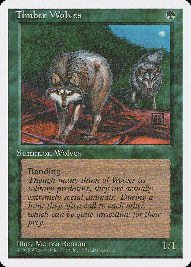 Timber Wolves card front