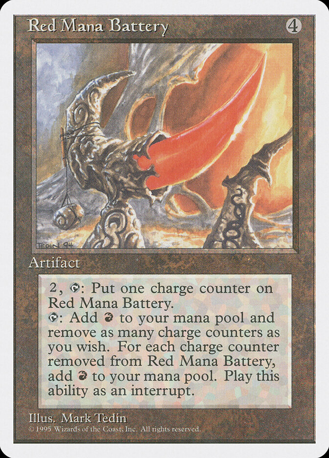 Red Mana Battery card front