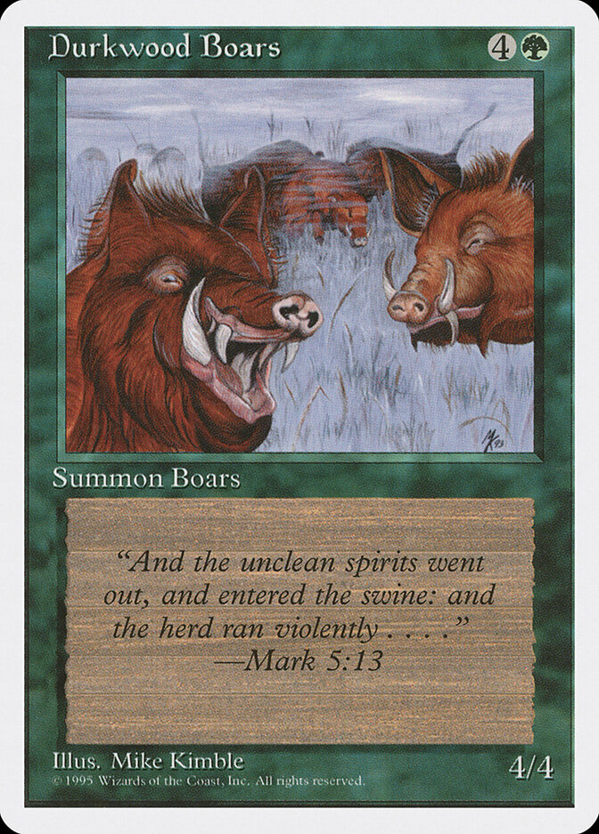 Durkwood Boars card front