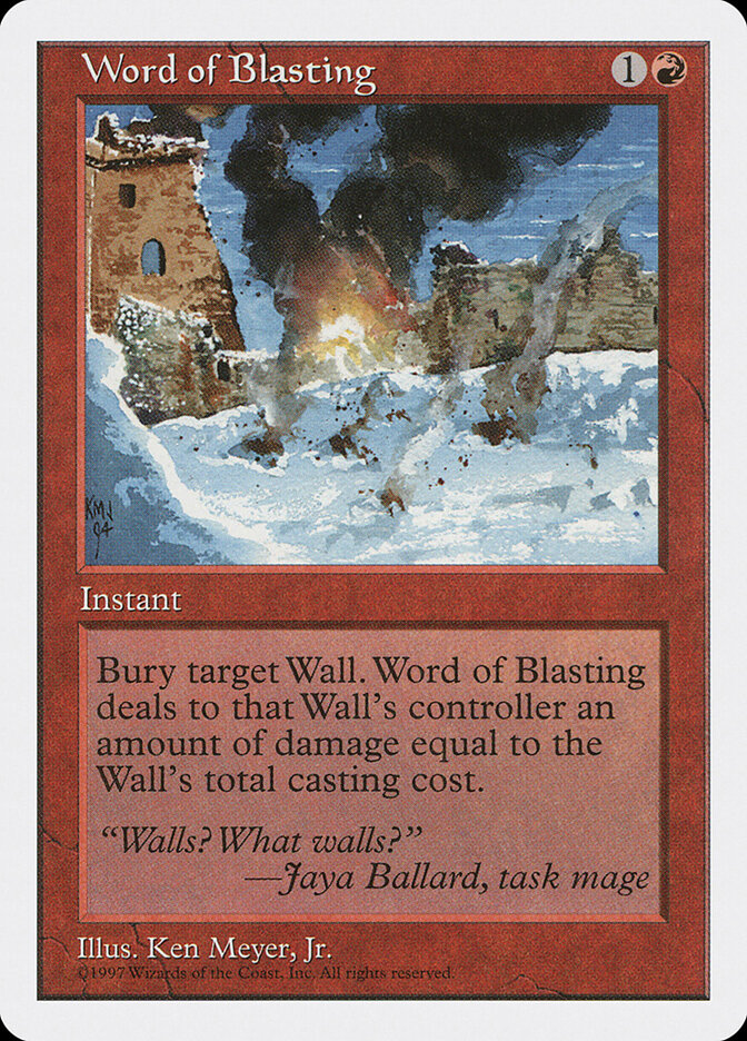 Word of Blasting card front