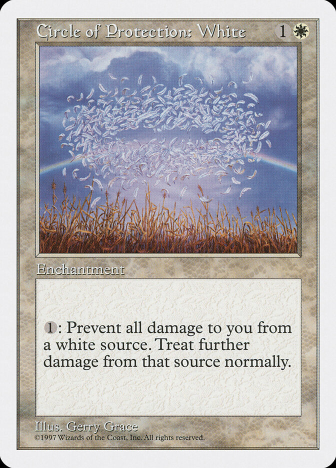Circle of Protection: White card front
