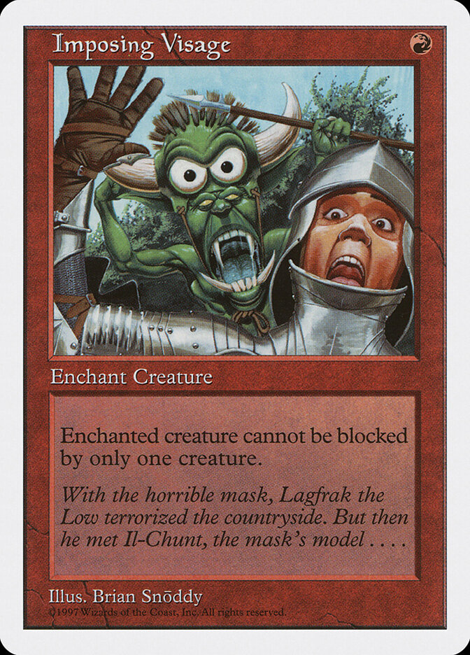 Imposing Visage card front