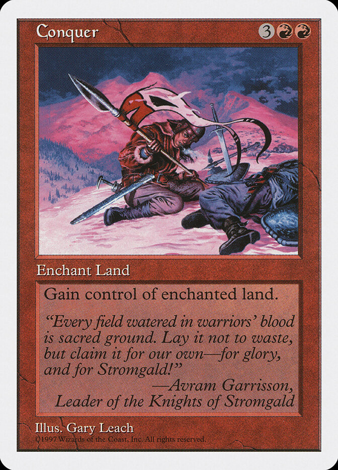 Conquer card front