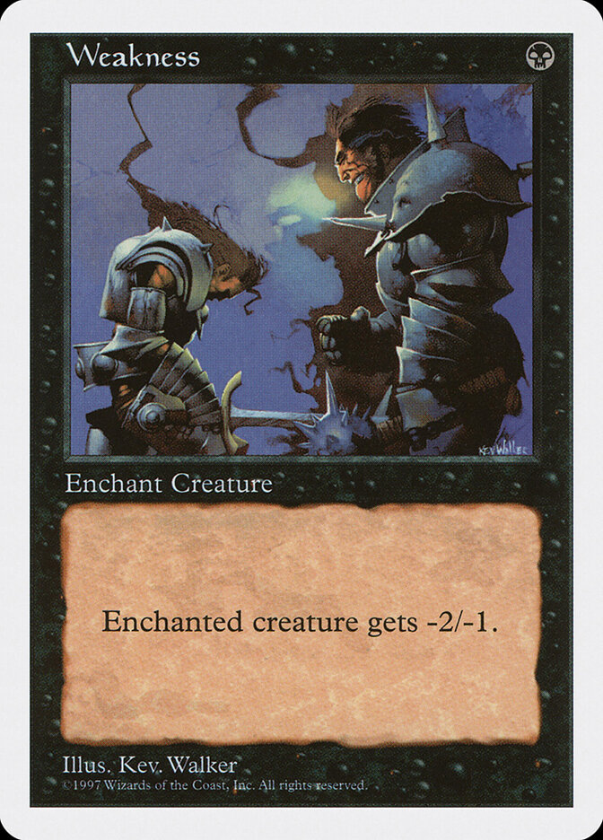 Weakness card front