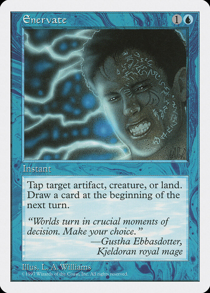 Enervate card front