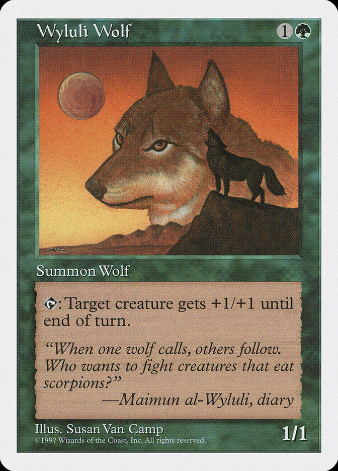 Wyluli Wolf card front
