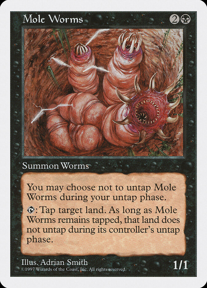 Mole Worms card front