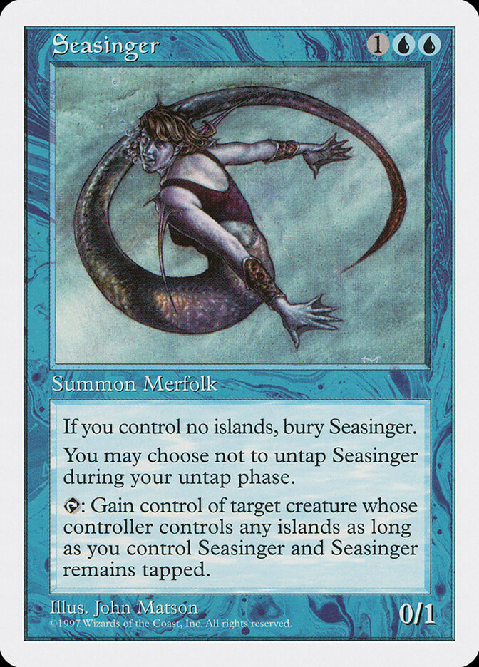 Seasinger card front
