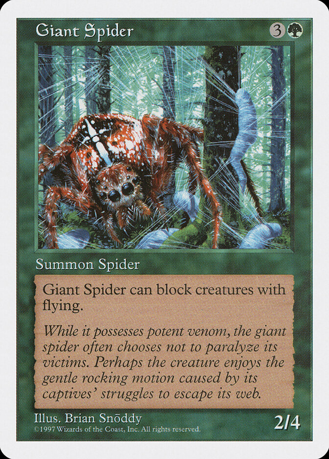 Giant Spider card front