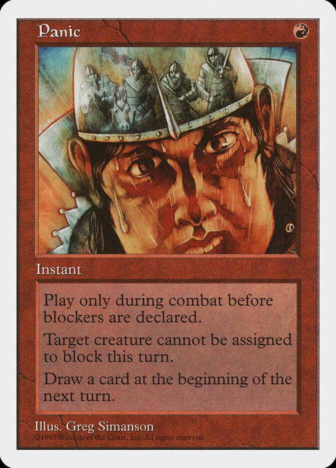 Panic card front