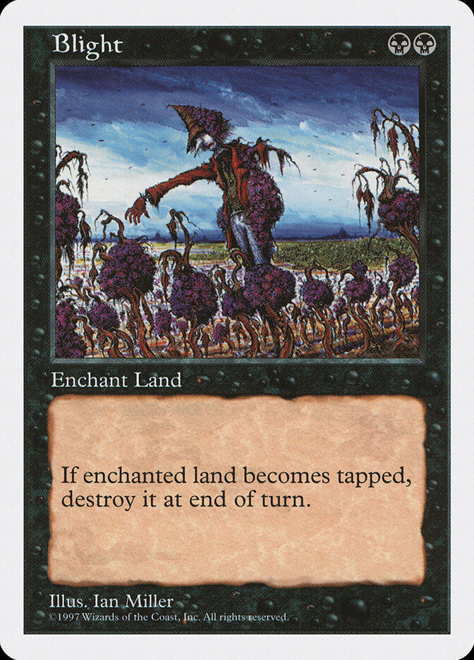 Blight card front