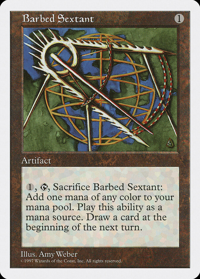 Barbed Sextant card front