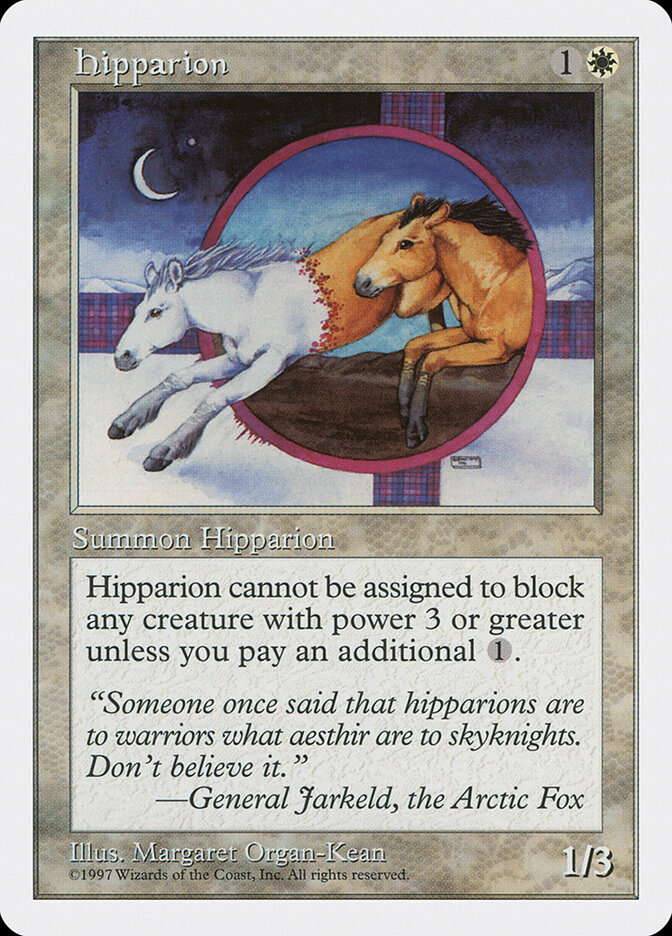 Hipparion card front