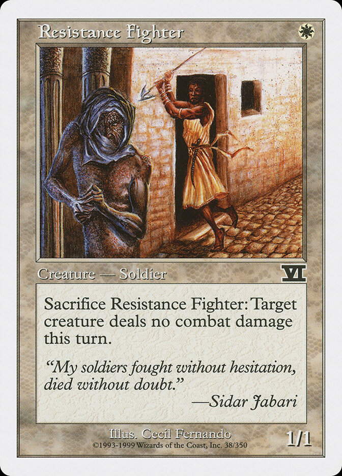 Resistance Fighter card front
