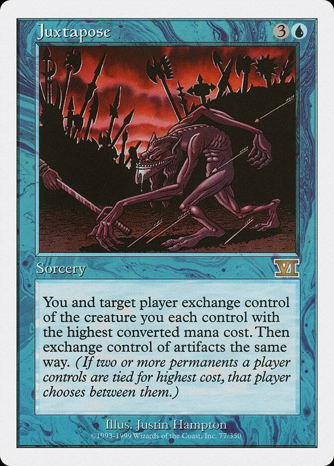 Juxtapose card front