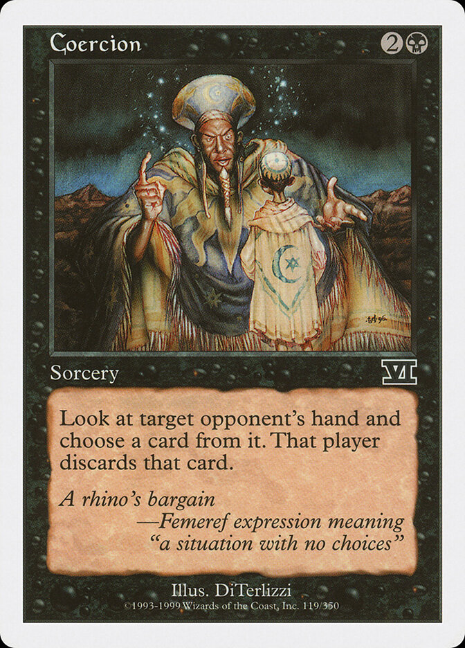 Coercion card front