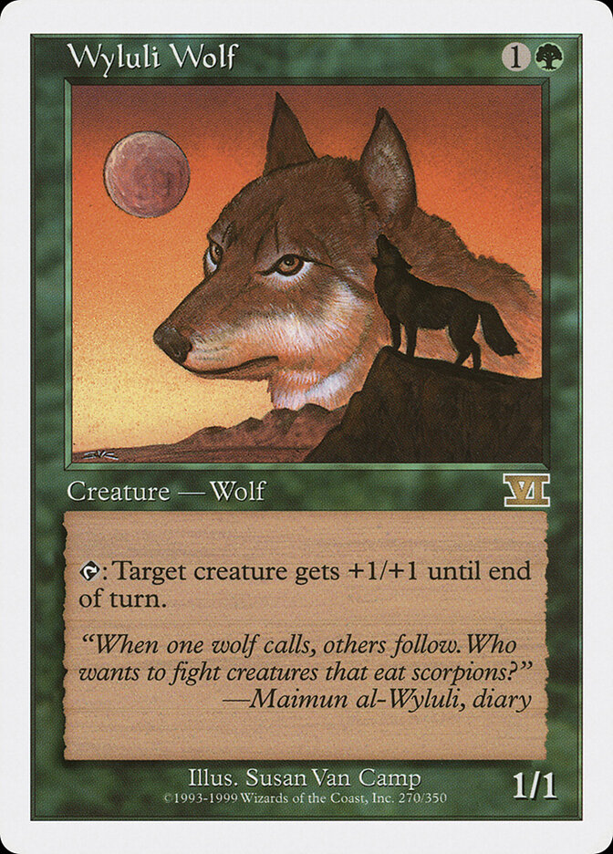 Wyluli Wolf card front