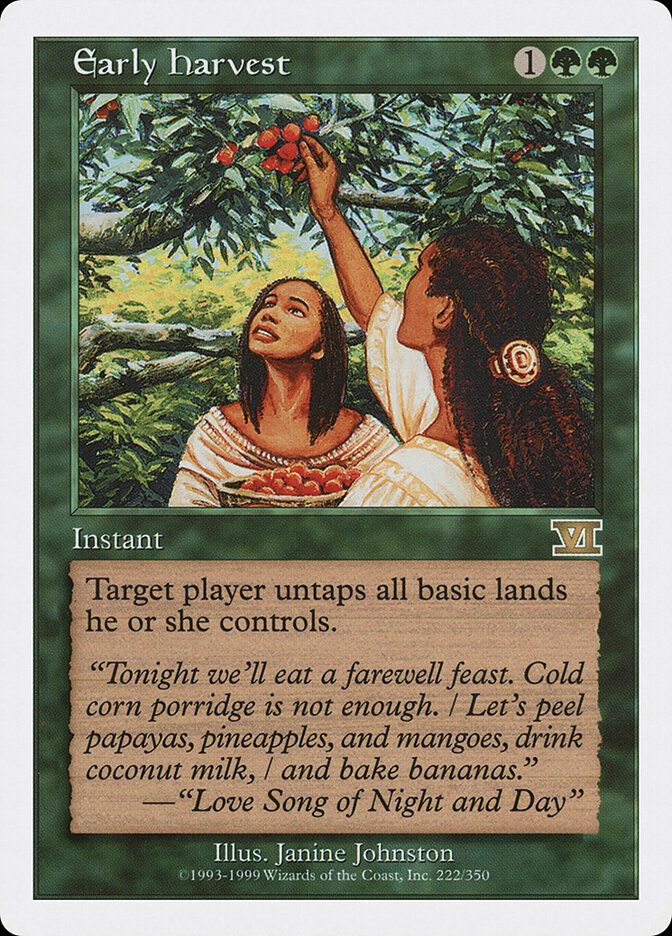 Early Harvest card front