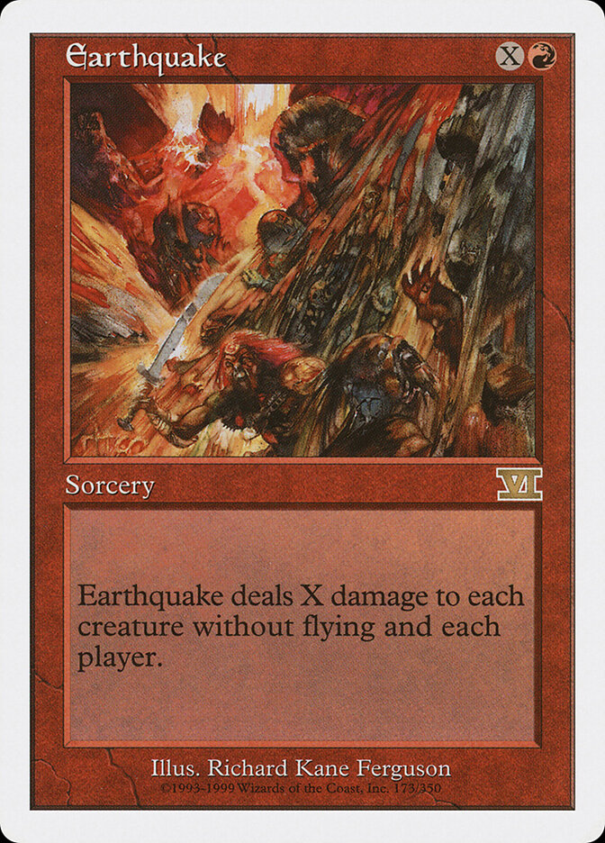 Earthquake card front