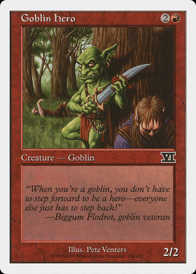 Goblin Hero card front