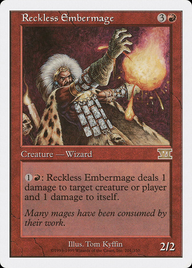 Reckless Embermage card front