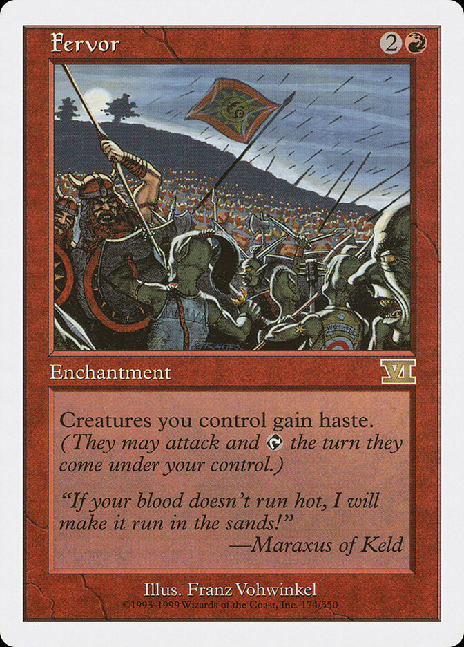 Fervor card front