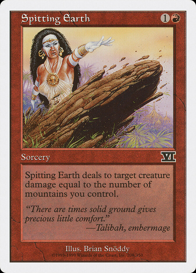 Spitting Earth card front