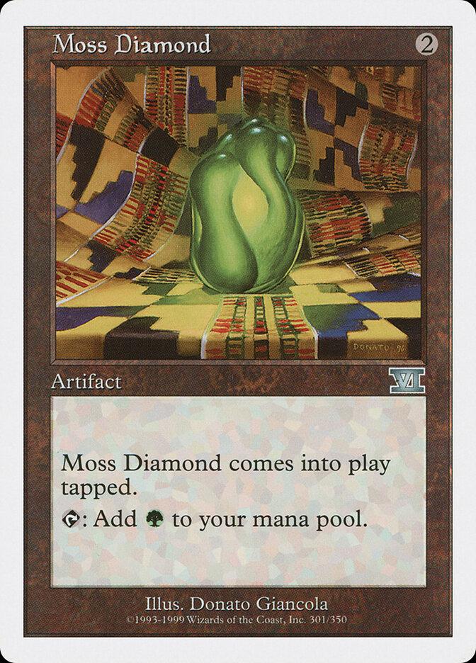 Moss Diamond card front