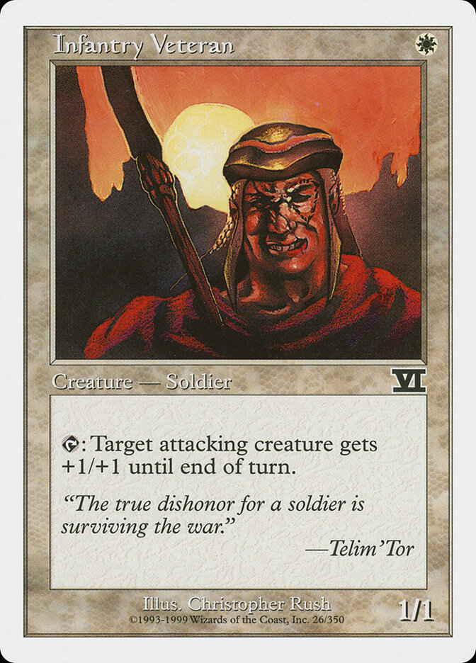 Infantry Veteran card front