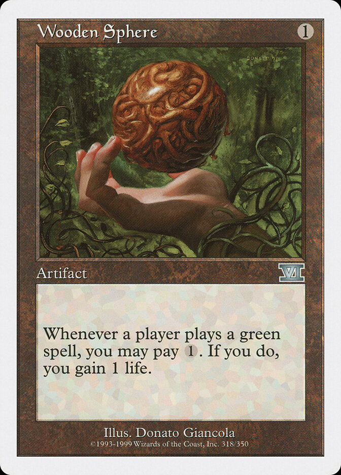 Wooden Sphere card front