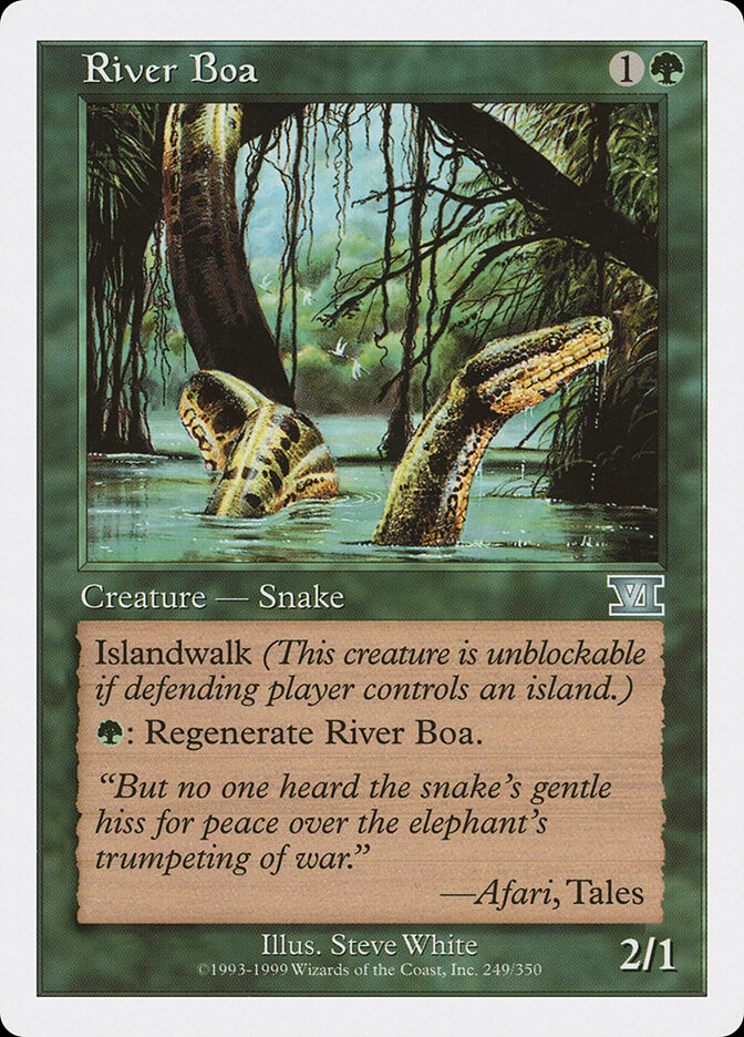 River Boa card front