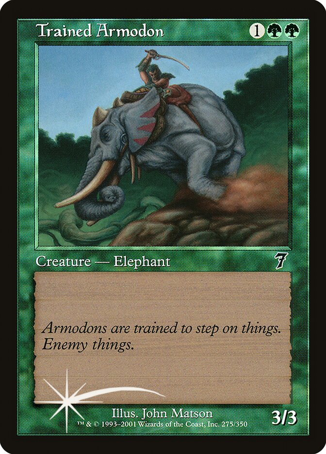 Trained Armodon card front