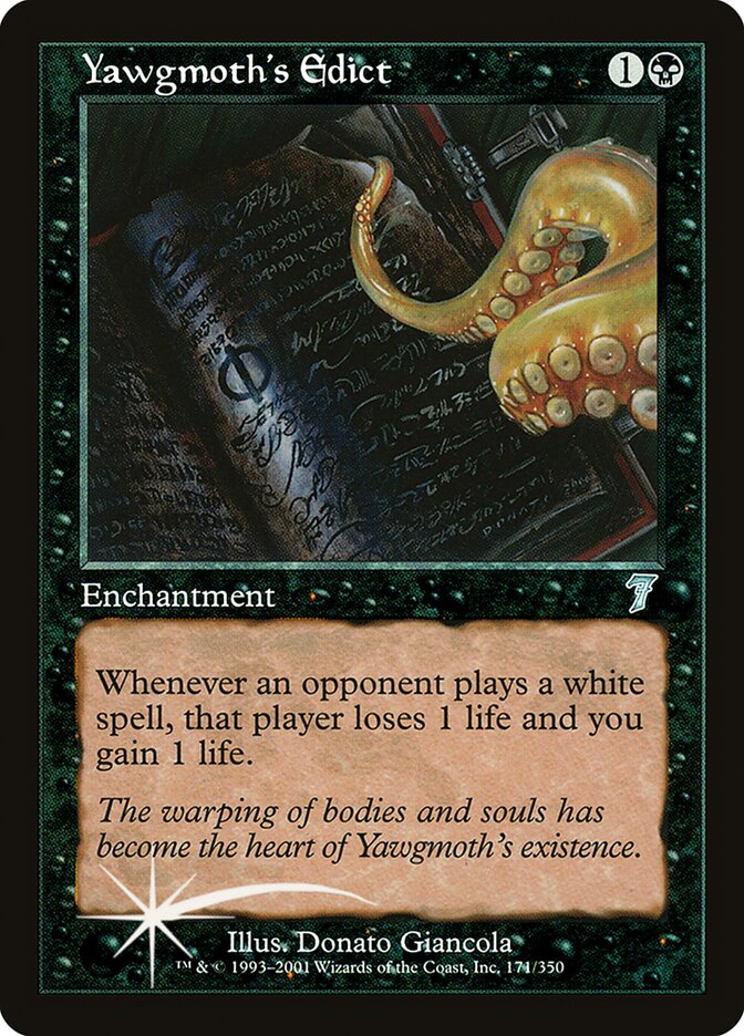 Yawgmoth's Edict card front