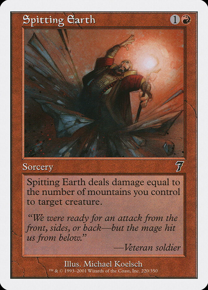 Spitting Earth card front