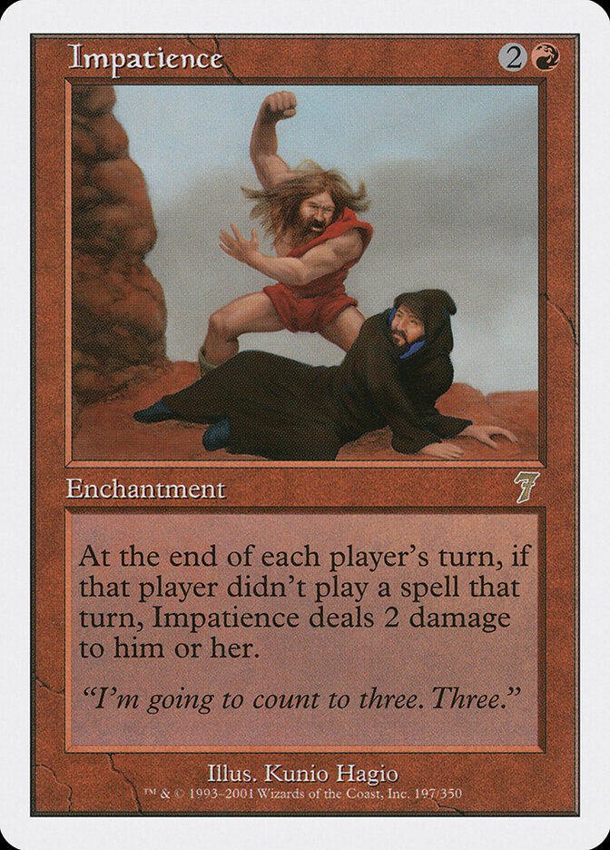 Impatience card front