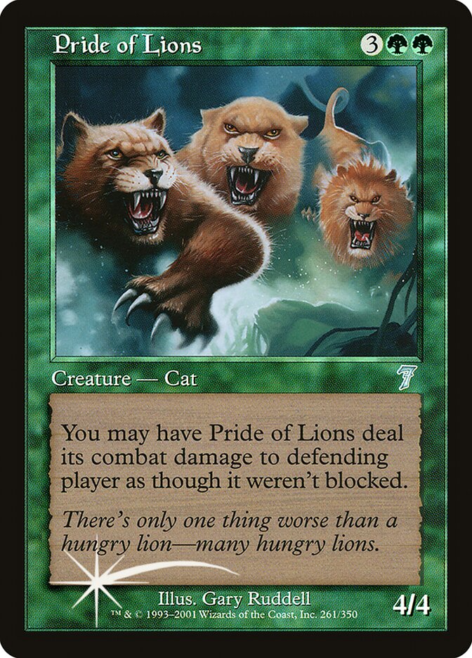 Pride of Lions card front