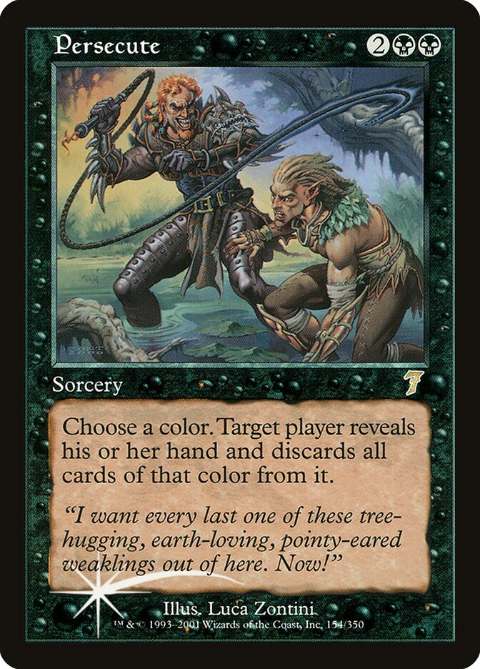 Persecute card front