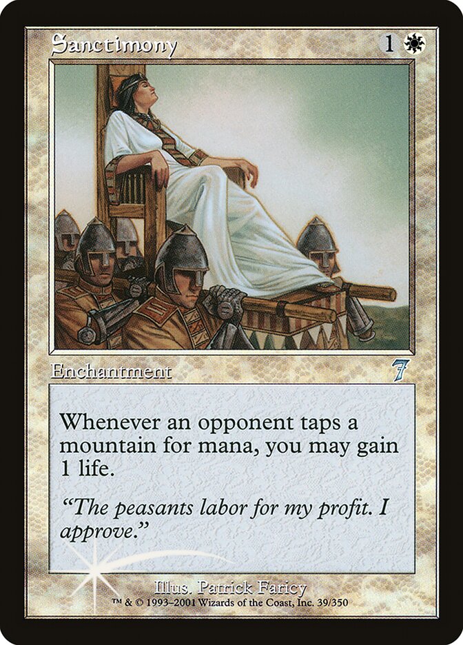 Sanctimony card front