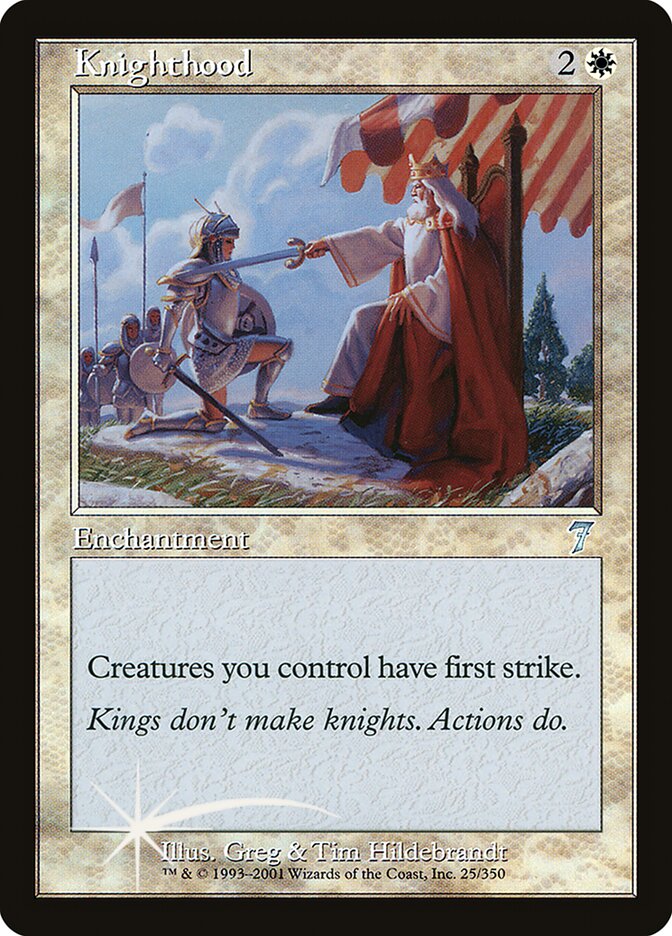 Knighthood card front