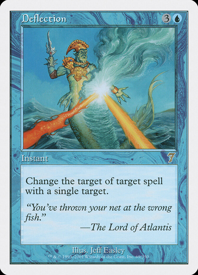 Deflection card front